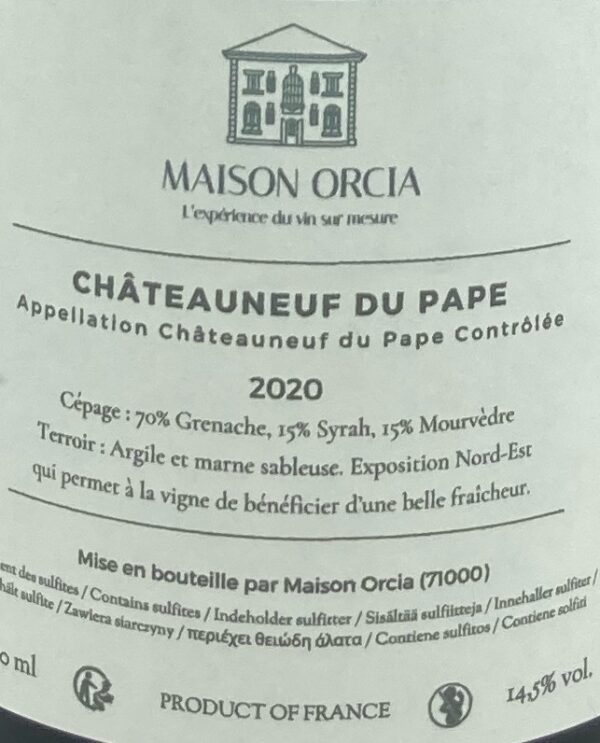 Bagside Maison Orcia Chateauneuf-du-Pape 2020
