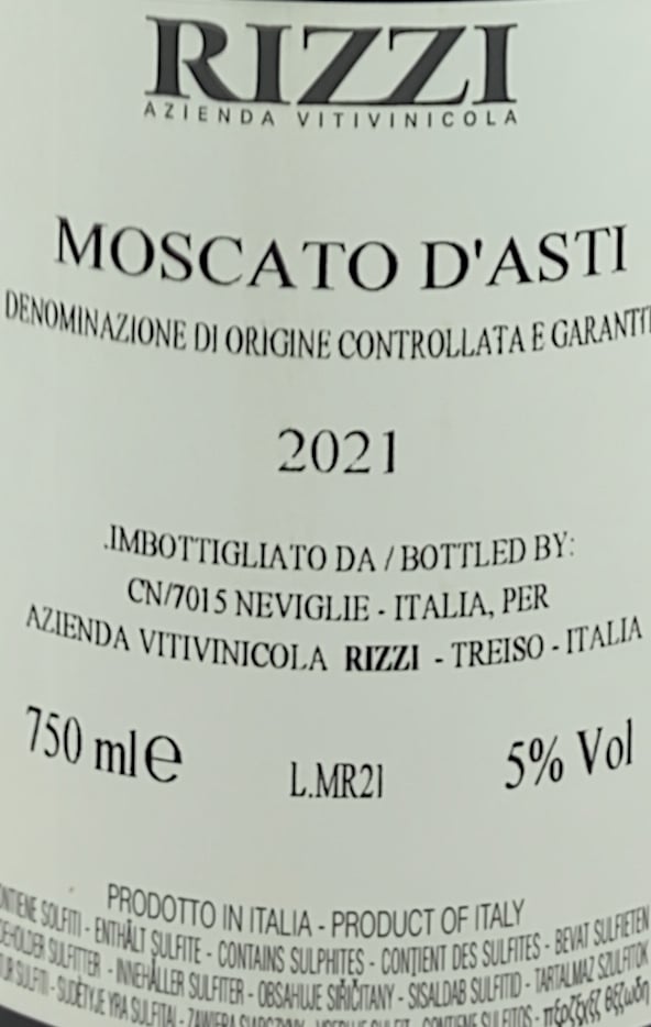 Bagside Rizzi Moscato 2021