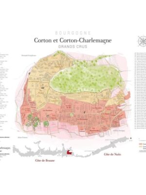 Kort over Grand Cru markerne Corton og Corton-Charlemange