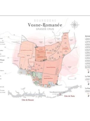Kort over Grand Cru markerne i Vosne-Romanée